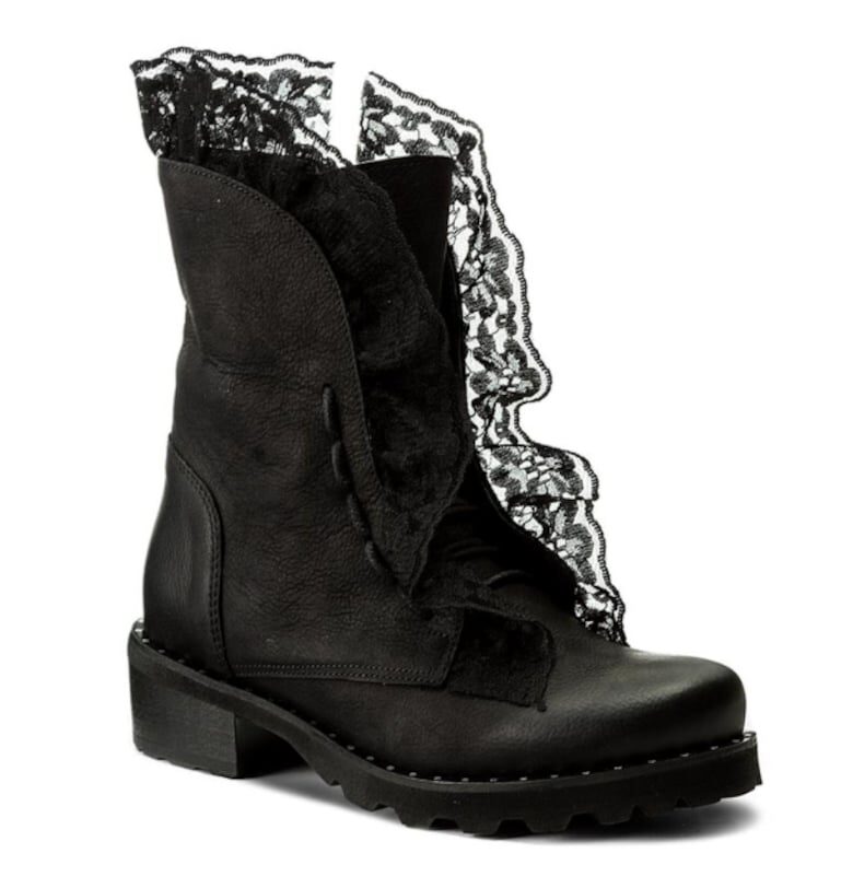 Дамски ботуши -  200031040 - Черни - Естествена кожа/Нубук - Черен RPolanski