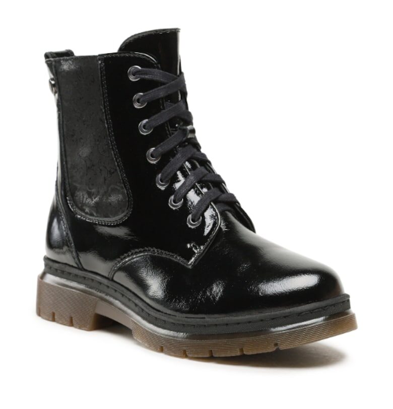 Дамски ботуши -  209212846 - Черни - Лачена кожа Helios