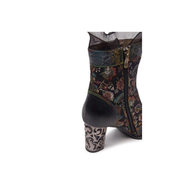 Дамски ботуши  304356384 - Естествена кожа - Черни - Черен Laura Vita