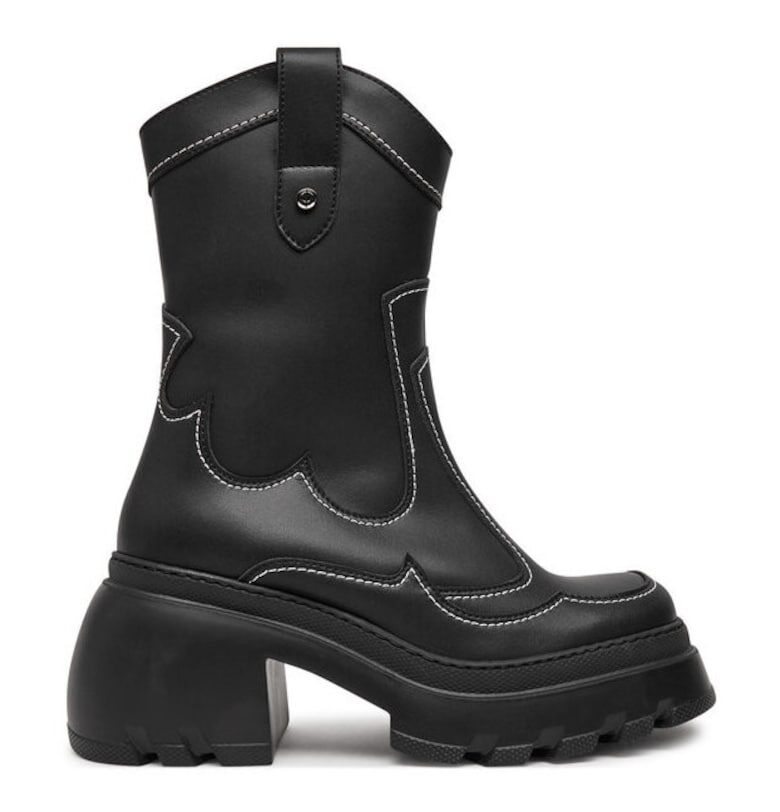 Дамски ботуши  304437274 - Екокожа - Черни - Черен Altercore