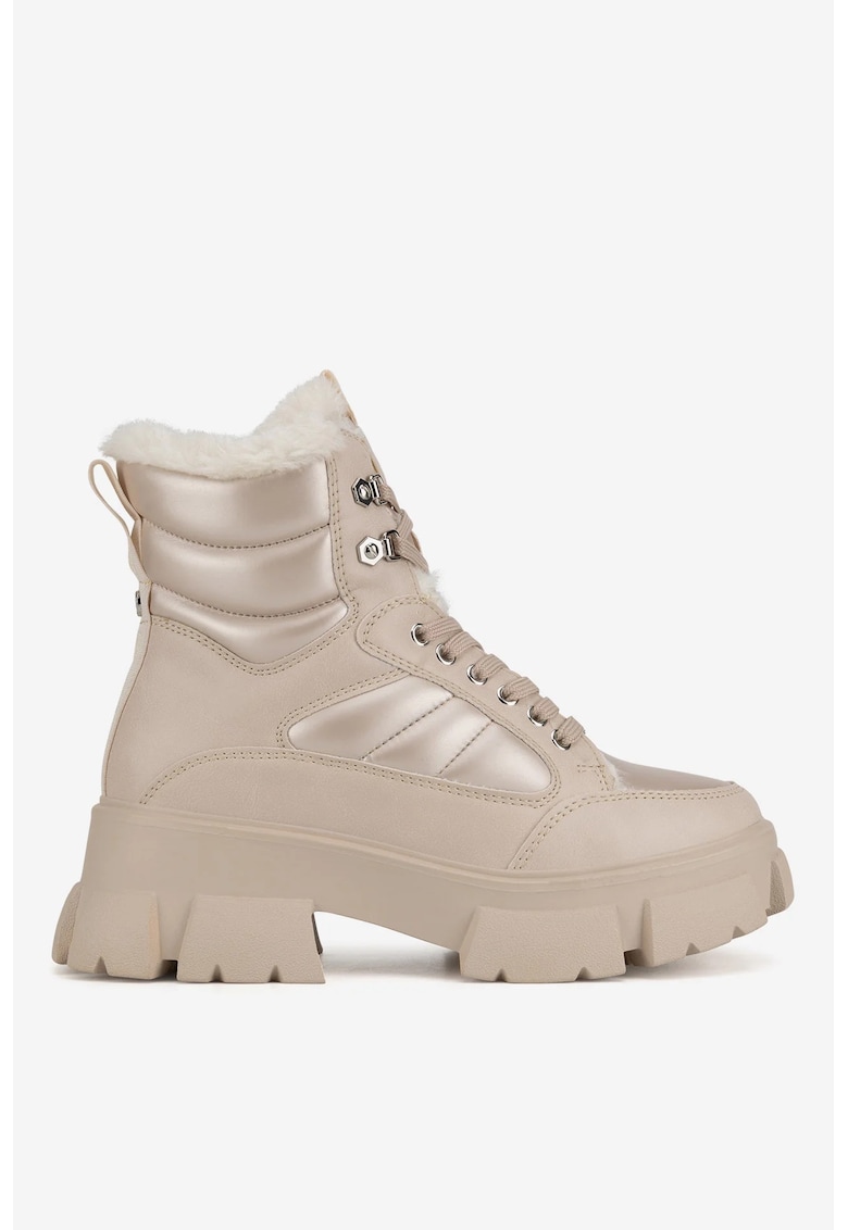 Дамски ботуши 5905588937814 - Синтетични - Бежови Beverly Hills Polo Club