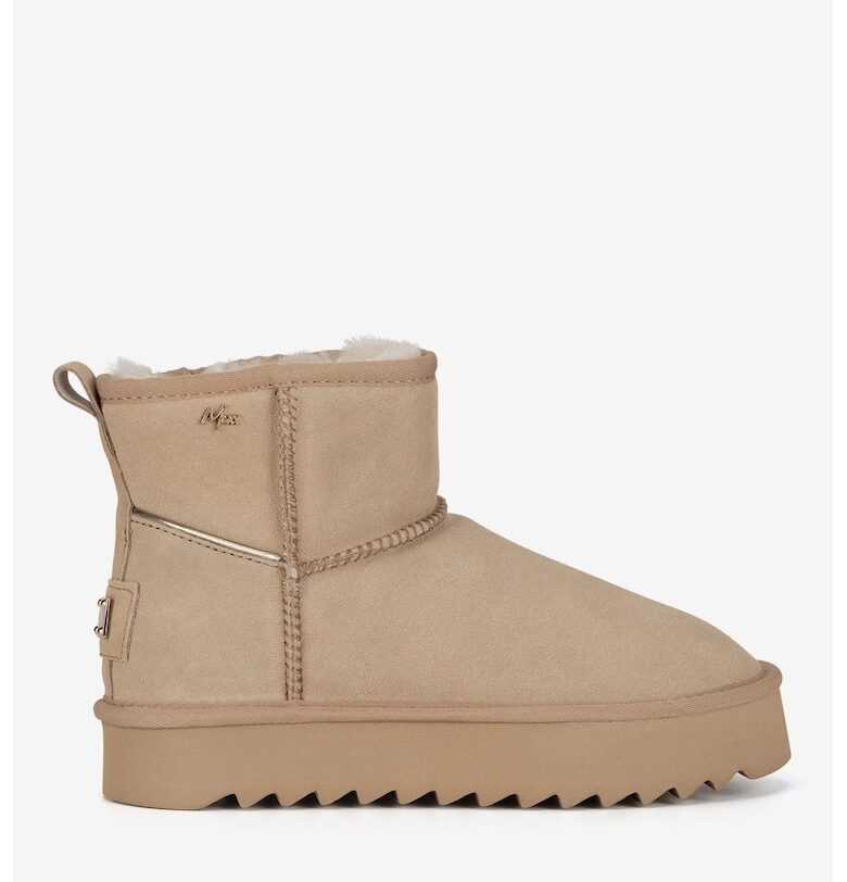 Дамски ботуши  5905588940388 - Велур - Бежов Mexx