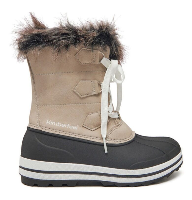 Дамски ботуши  Екокожа - Бежов - Бежов Kimberfeel