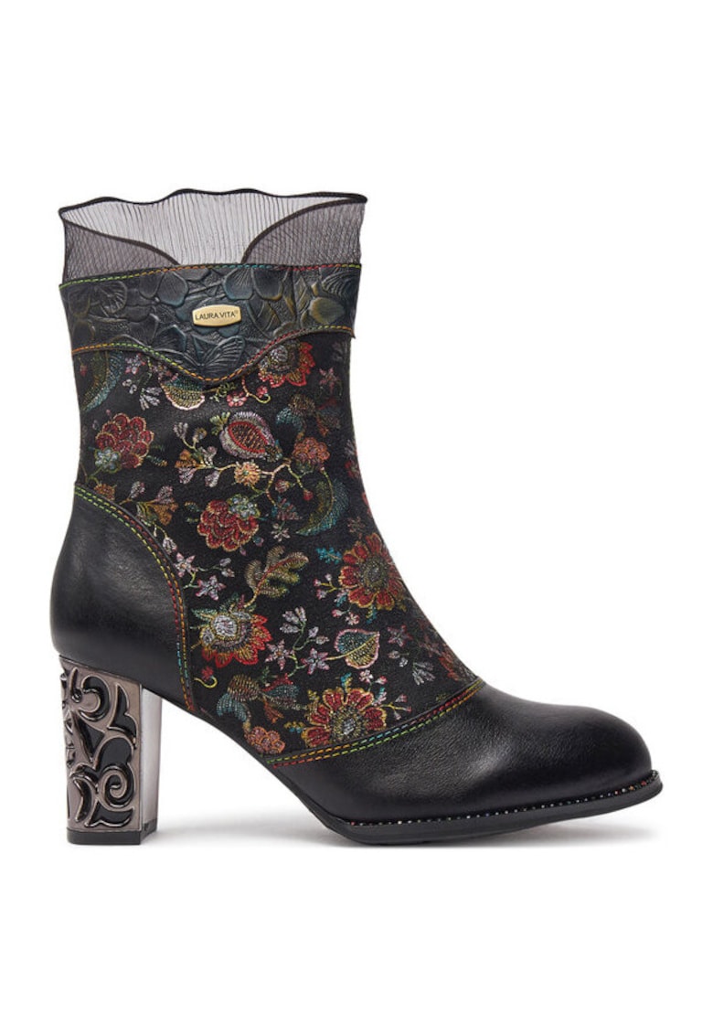 Дамски ботуши Естествена кожа - Черни - Черен Laura Vita
