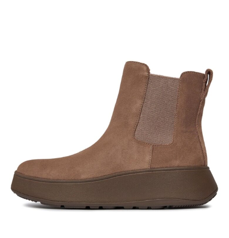 Дамски ботуши Челси -  303246051 - Сиви - Естествена кожа/велур - Сив Fitflop