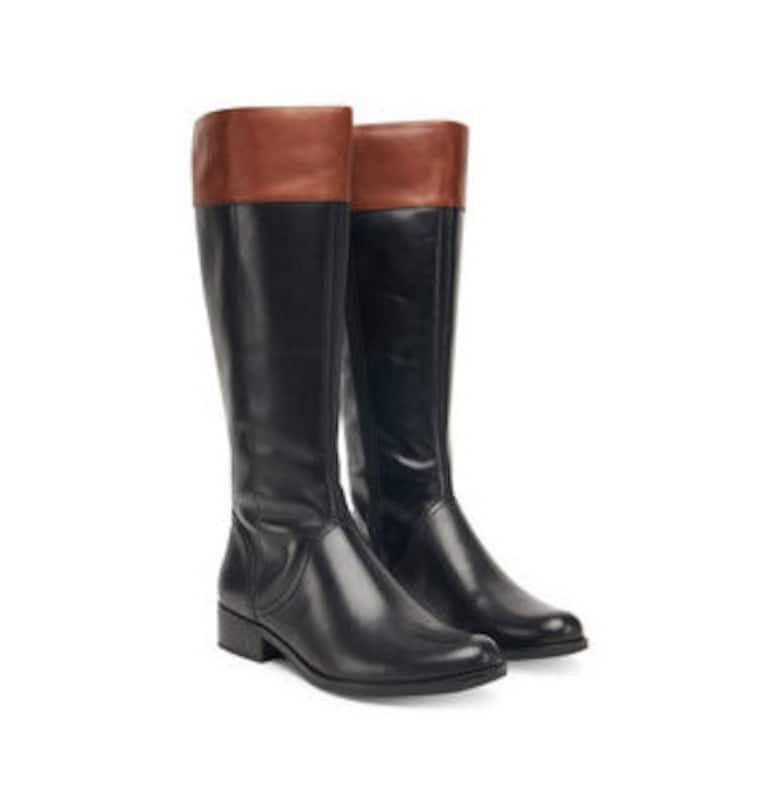 Дамски ботуши -  естествена кожа - кафяво/черно Caprice