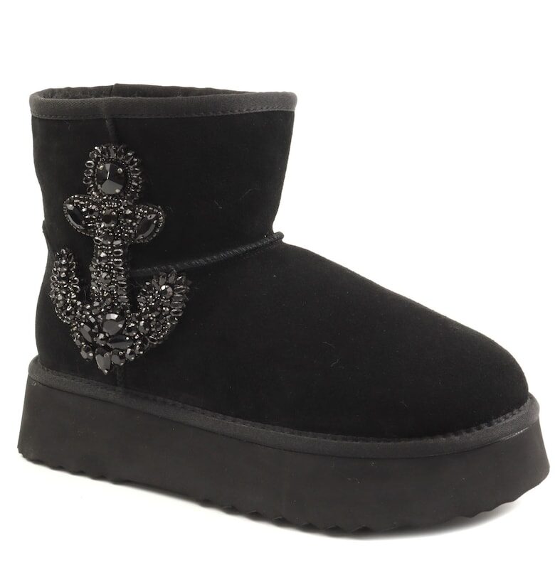 Дамски ботуши стил UGG I251439 - Черен ALMA EN PENA