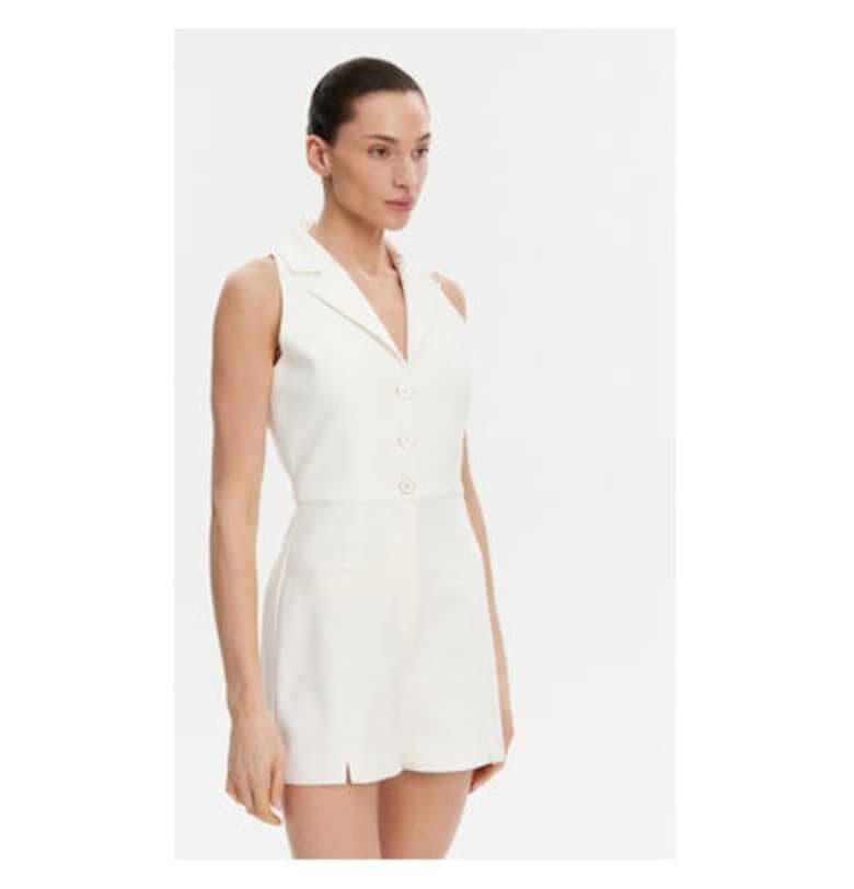 Дамски гащеризон  241-SHIWI.F - Памук/Полиестер - Бял - Бял Morgan