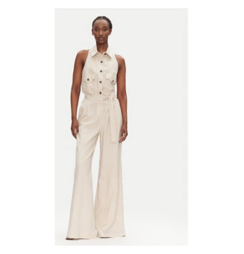 Дамски гащеризон  53-5500 - лен/вискоза - 46 EU - бежов Access fashion