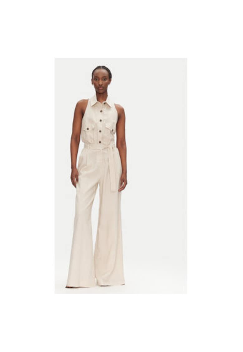 Дамски гащеризон 53-5500 - лен/вискоза - 46 EU - бежов Access fashion