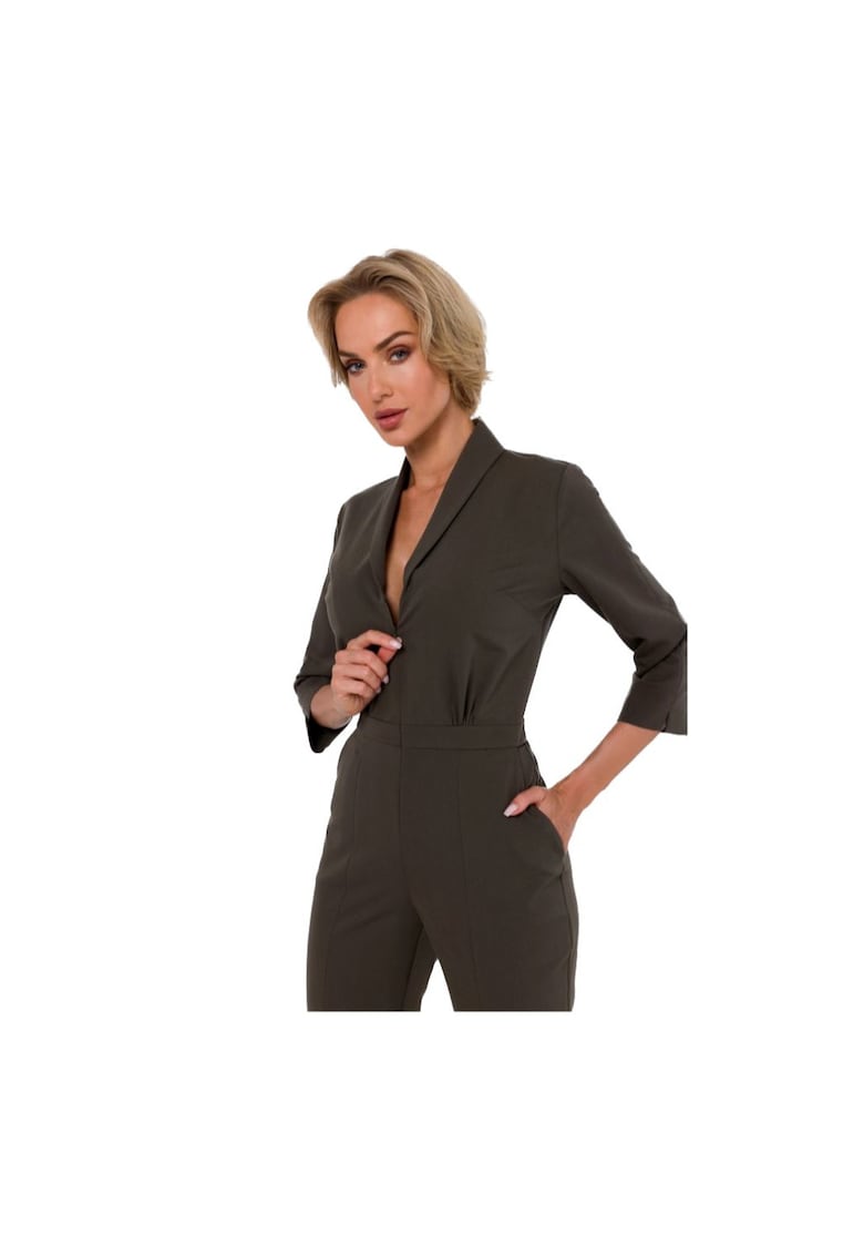 Дамски гащеризон - Made of Emotion - Andrenna - цвят каки - Зелен MOE