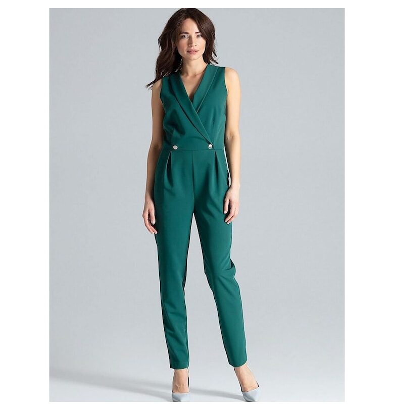 Дамски гащеризон - Ленитиф - зелен - полиестер/вискоза - без ръкави Lenitif