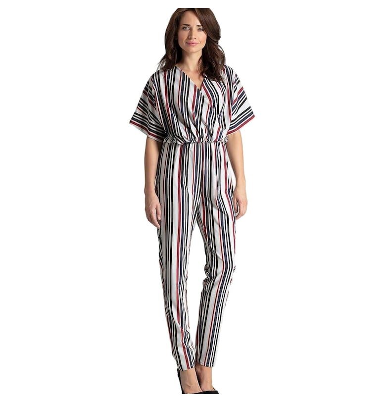 Дамски гащеризон - Ленитиф - райе - кимоно ръкави - многоцветен - полиестер Lenitif