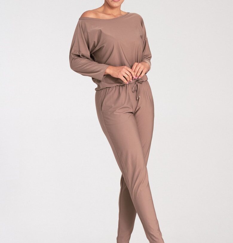 Дамски гащеризон -  елегантен - бежов - полиестер - Бежов Figl