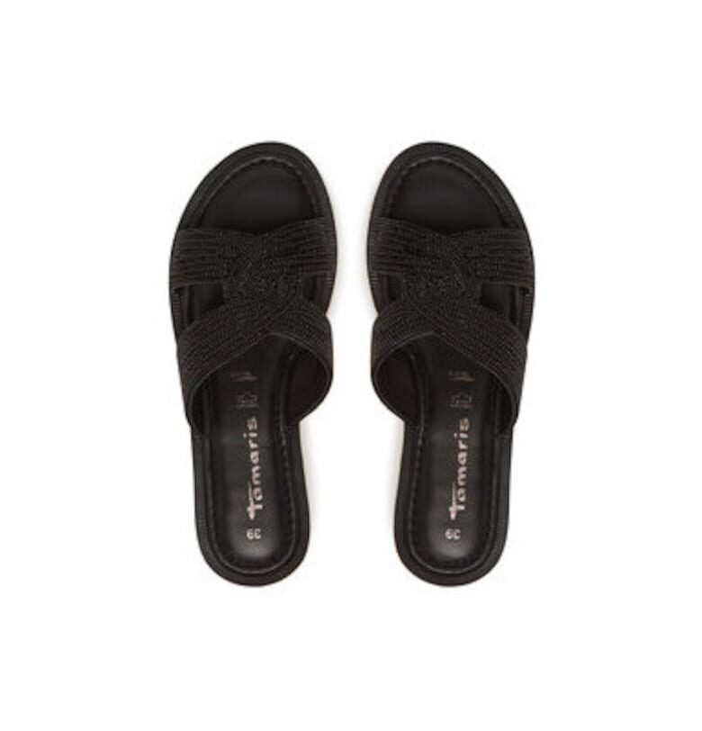 Дамски джапанки - 1-27113-42 -  Синтетика - Черни - Черен Tamaris
