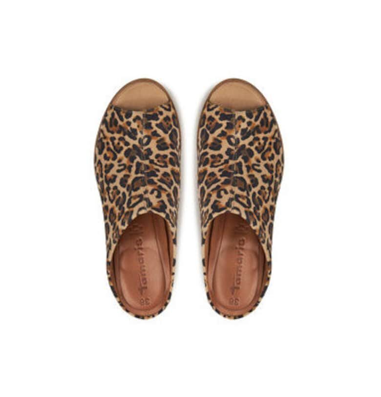 Дамски джапанки - 1-27200-42 -  Естествена кожа - Кафяв - Кафяв Tamaris