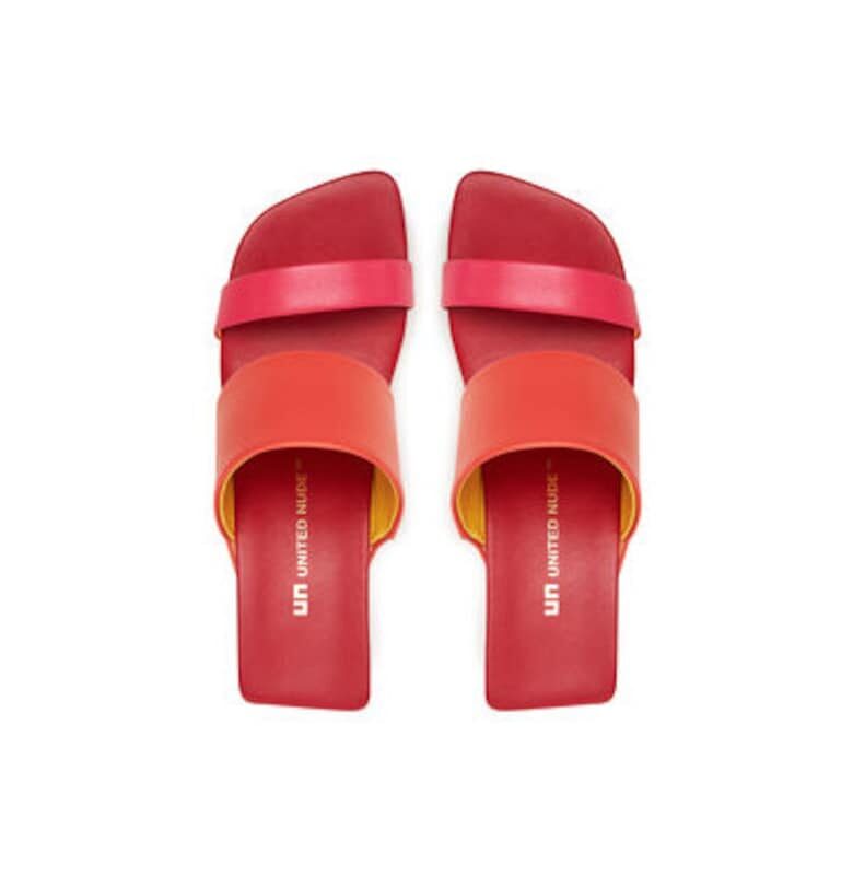 Дамски джапанки - 1000587016 -  Естествена кожа - Оранжев United Nude