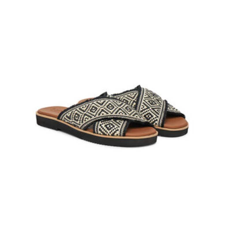 Дамски джапанки - 10021986 -  Текстил - Черен TOMS