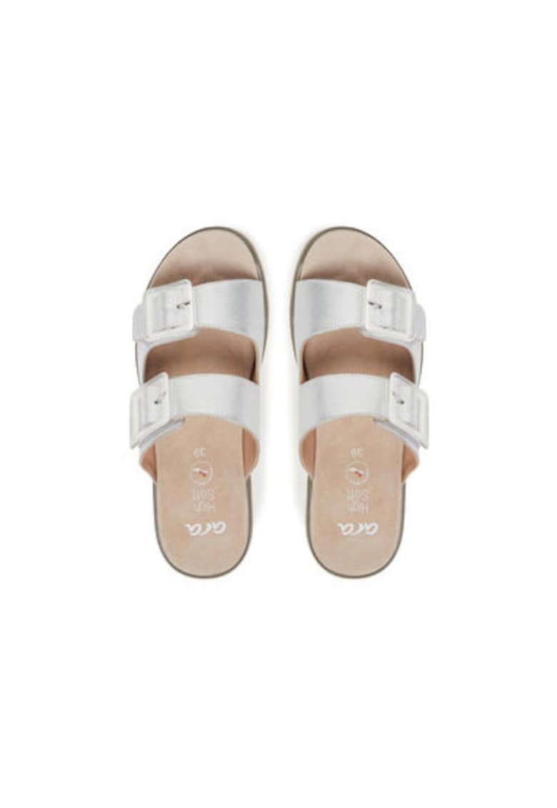 Дамски джапанки - 12-21011-12 - Естествена кожа - Сребрист Ara