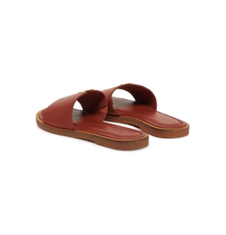 Дамски джапанки - 2-27105-44 -  Естествена кожа - Кафяв - Кафяв Marco Tozzi