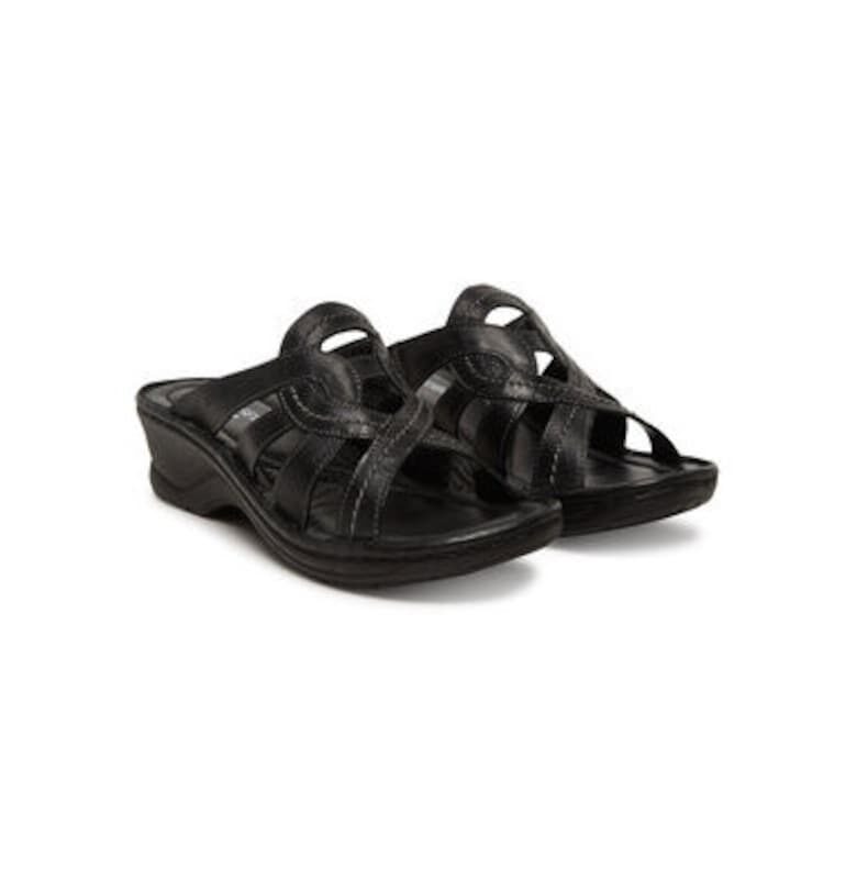 Дамски джапанки - 56366 -  Естествена кожа - Черни - Черен Josef Seibel