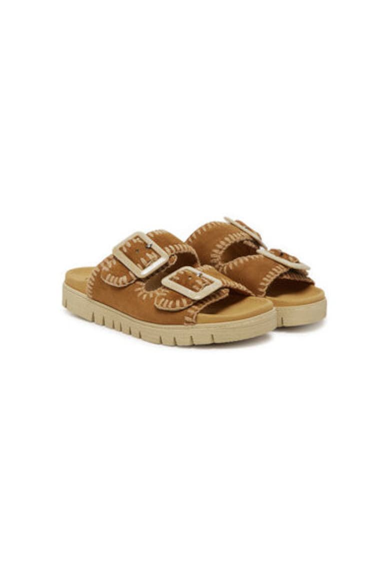 Дамски джапанки - 63.741.14 - Естествена кожа - Кафяв Gabor