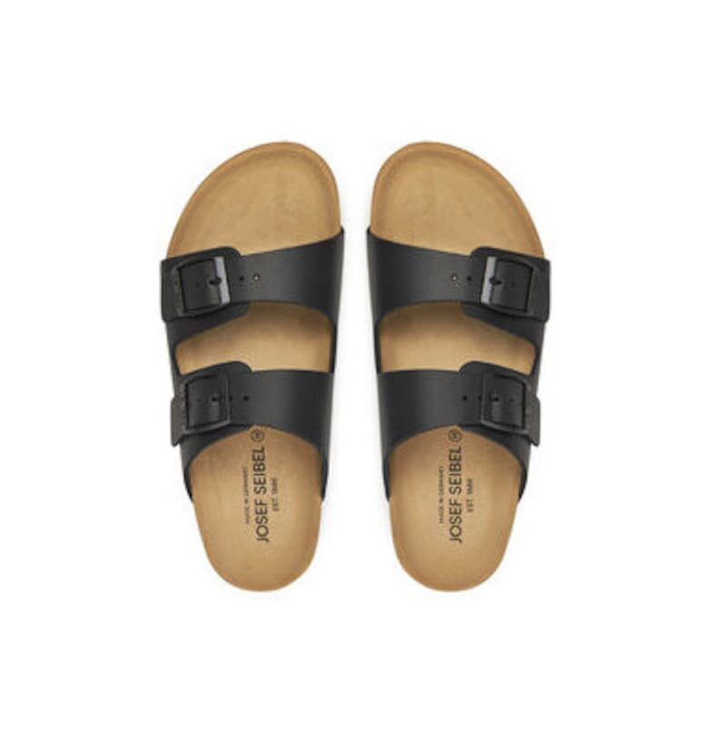 Дамски джапанки - 64301 -  Естествена кожа - Черни - Черен Josef Seibel