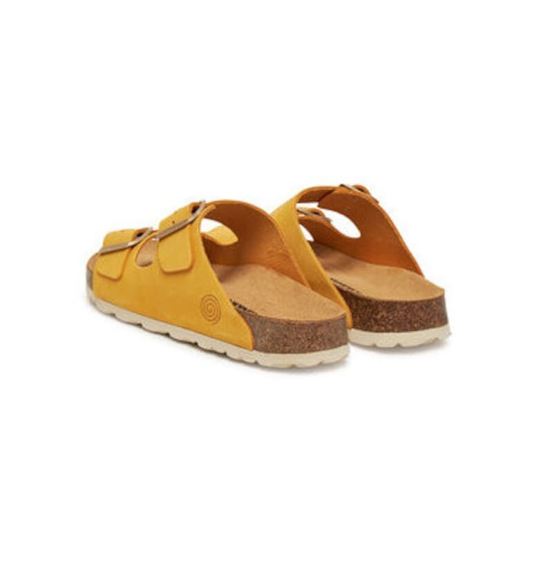 Дамски джапанки - 700696-06 -  Естествена кожа - Жълт DrBrinkmann