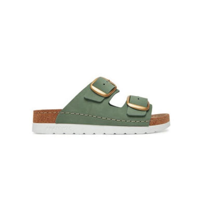 Дамски джапанки - 700741-07 -  Естествена кожа - Зелен DrBrinkmann