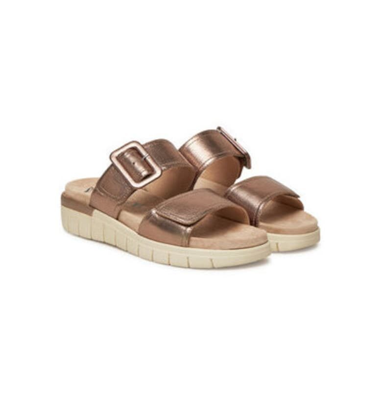 Дамски джапанки - 9-27203-44 -  Естествена кожа - Кафяв - Кафяв Caprice