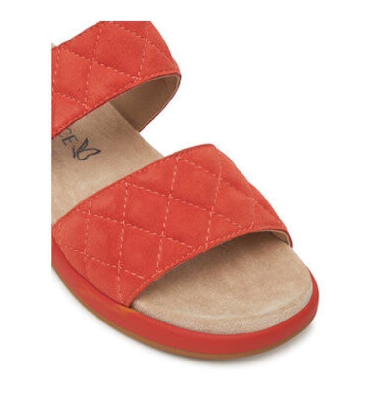 Дамски джапанки - 9-27204-44 -  Естествена кожа - Оранжев Caprice