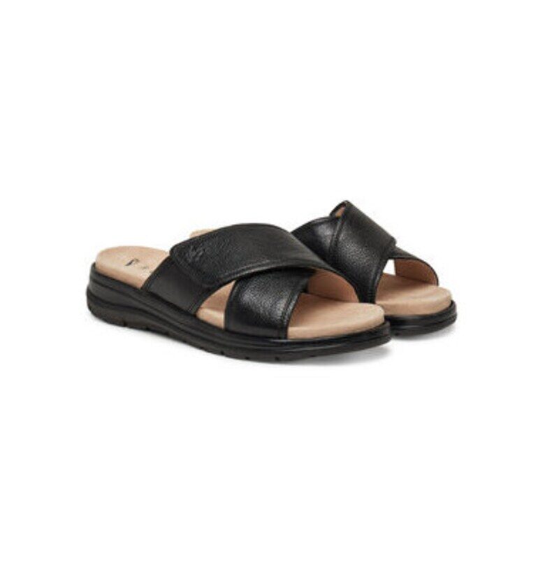 Дамски джапанки - 9-27207-44 -  Естествена кожа - Черен Caprice