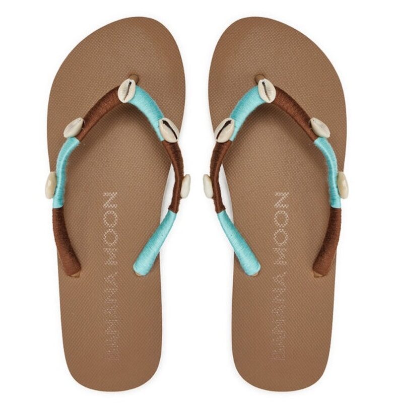 Дамски джапанки -  96222 - Синтетика - Кафяви Banana Moon