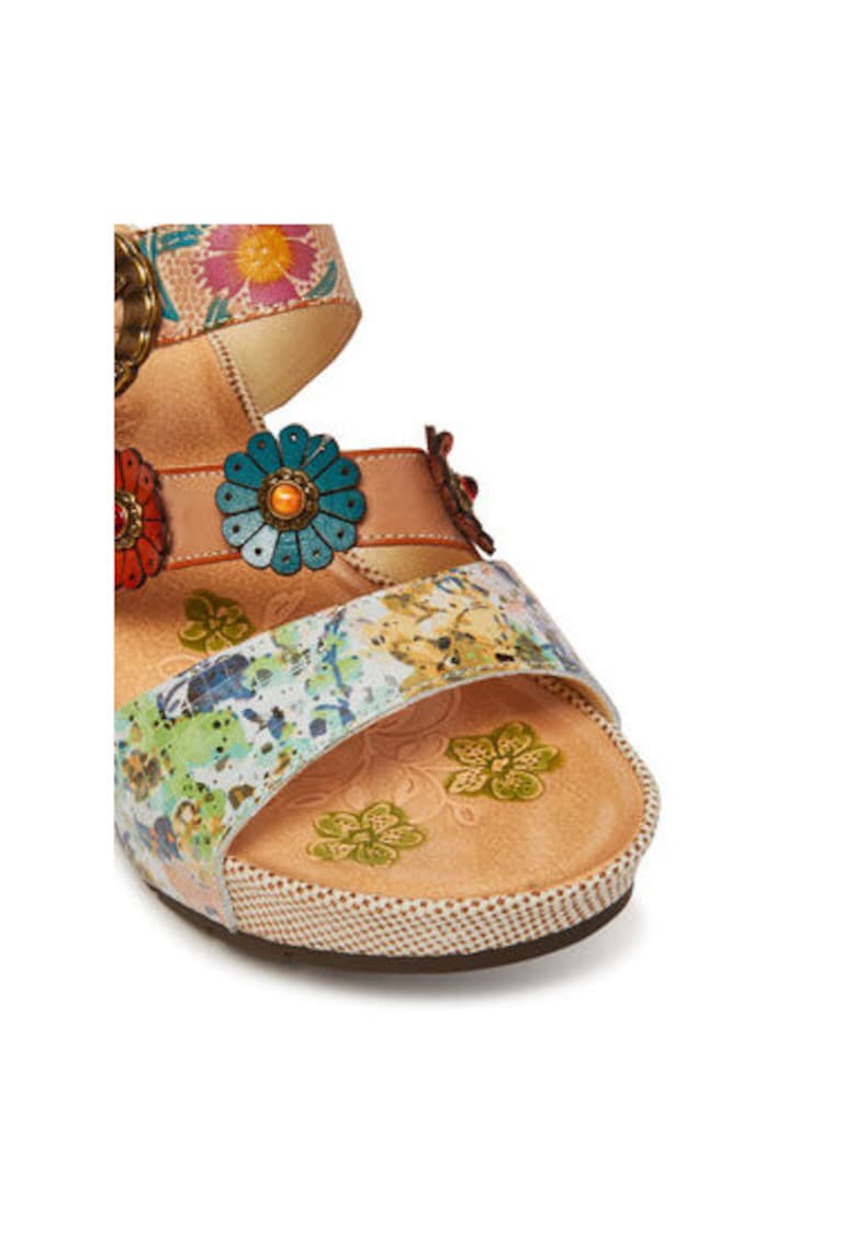 Дамски джапанки - BARRY 30 - Естествена кожа - Екрю Laura Vita