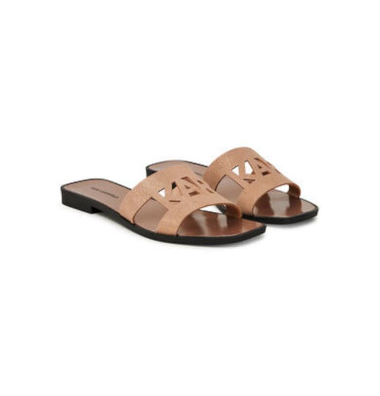 Дамски джапанки - KL80402 -  Естествена кожа - Розово Karl Lagerfeld