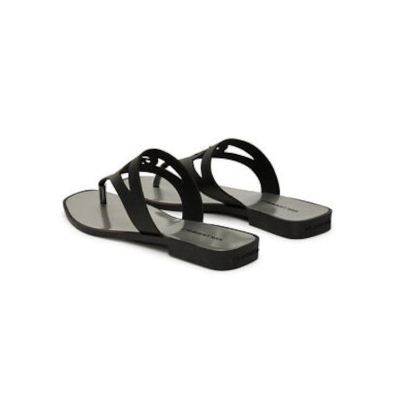 Дамски джапанки  KL80407 - Естествена кожа - Черен Karl Lagerfeld