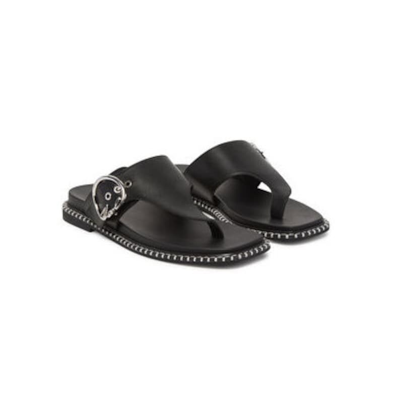 Дамски джапанки  KL81325 - Естествена кожа - Черни Karl Lagerfeld