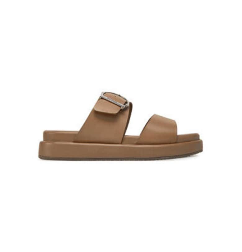 Дамски джапанки - LFO0761TA51 -  Естествена кожа - Кафяв Barbour