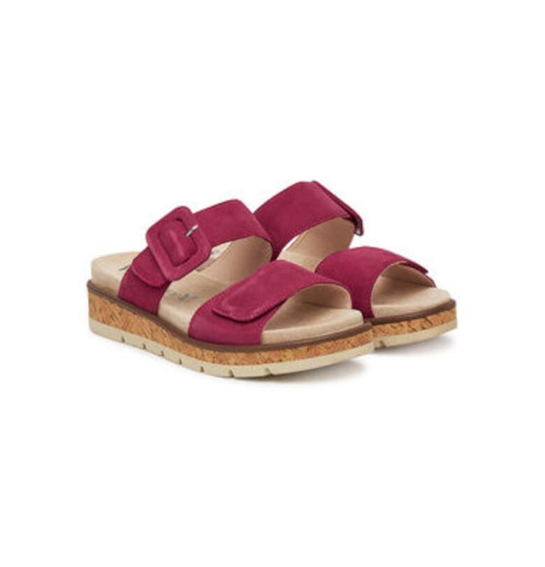 Дамски джапанки  от естествена кожа - Розово Caprice