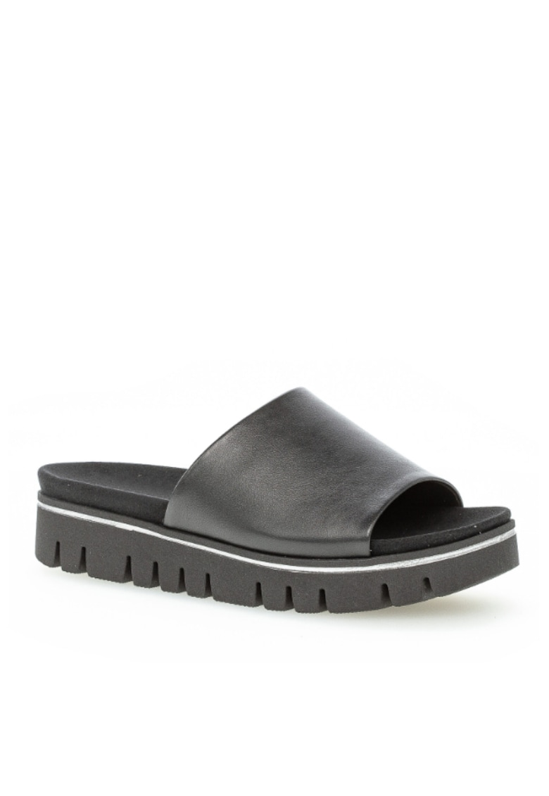 Дамски джапанки - чехли - сабо - 302599516 - Естествена кожа - Черен Gabor