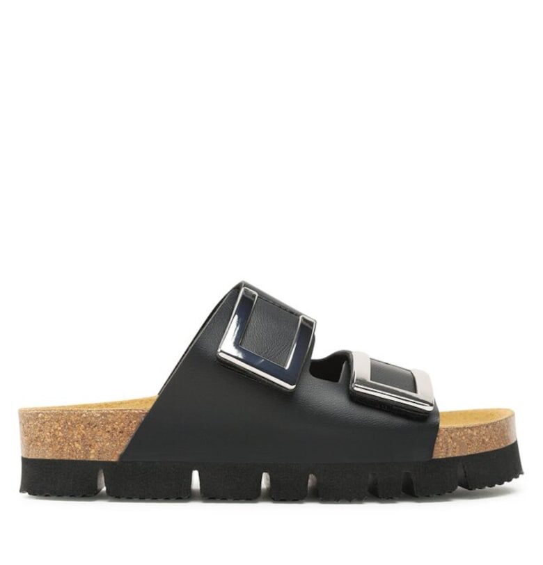 Дамски джапанки - чехли - сабо Brinkmann - 302052127 - Екокожа - Черни DrBrinkmann