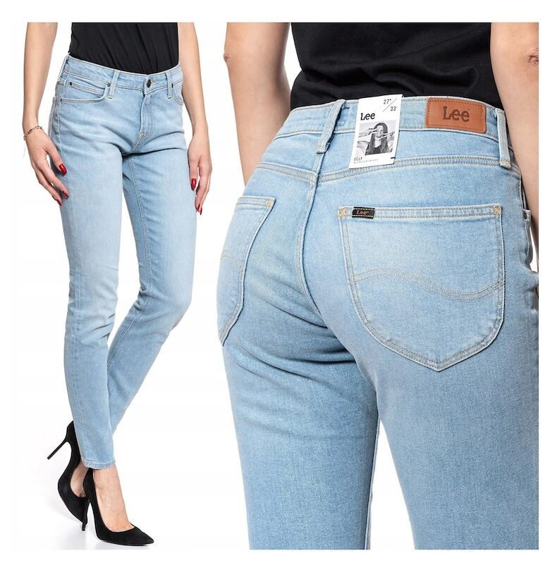 Дамски дънки -  21025-26 - Памучни - Дълги - Petite - W24-L31 US - Сини Lee