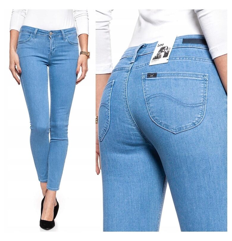 Дамски дънки -  4459-26 - Памучни - Дълги - Petite - Дънкови - W24-L31 US - Сини Lee