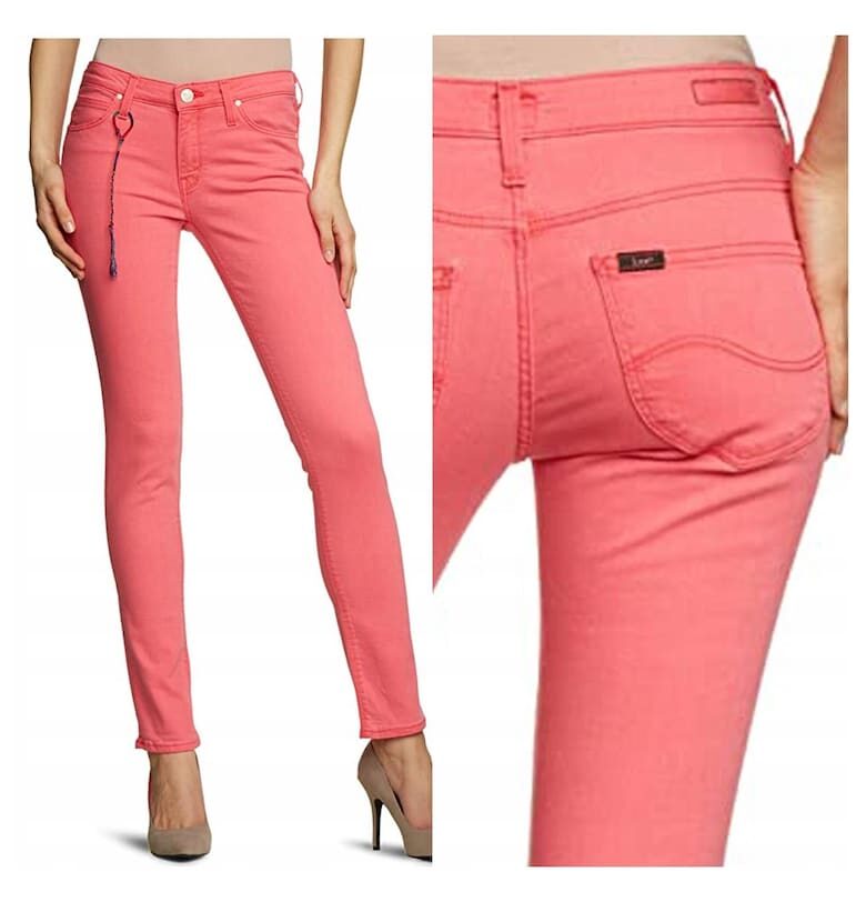 Дамски дънки -  6266-26 - Памук - Дълги - Petite - Дънкови - W24-L31 US - Розови Lee