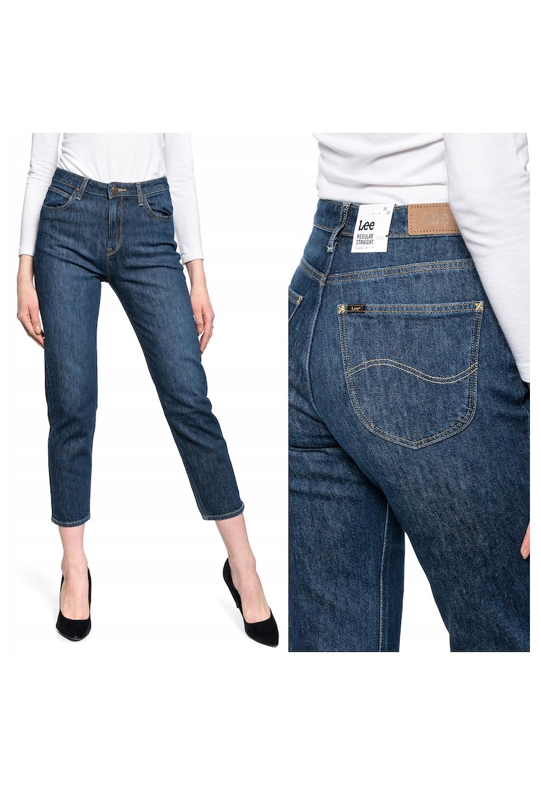 Дамски дънки - Carol New Straight - 25457-46 - Памук - Дълги - Стандартна кройка - Дънкови - W28-L33 US - Сини Lee