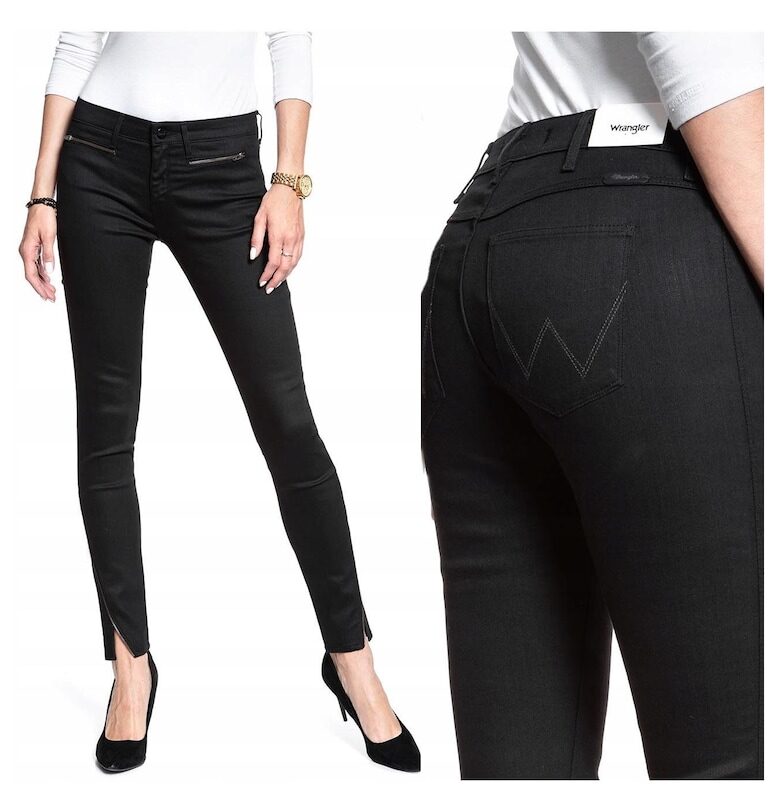 Дамски дънки -  Corynn - 1100-79 - Памучни - Дълги - Petite - Дънкови - W26-L32 US - Черни Wrangler