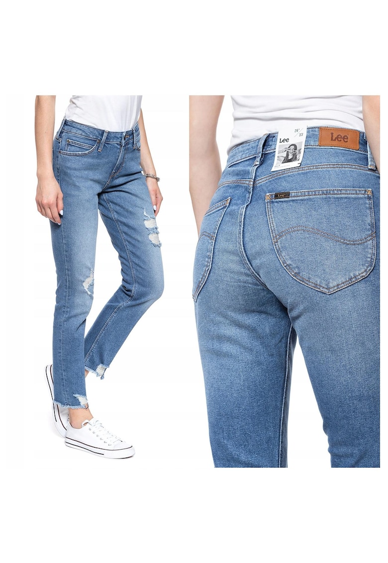 Дамски дънки - Elly - 18737-27 - Памучни - Дълги - Petite - Дънкови - W25-L31 US - Сини Lee