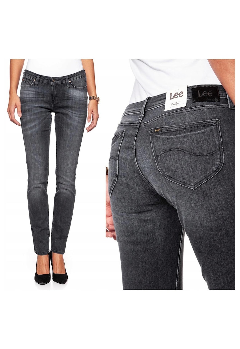 Дамски дънки - Emilyn - 7060-46 - Памучни - Дълги - Petite - Дънкови - W28-L33 US - Сиви Lee