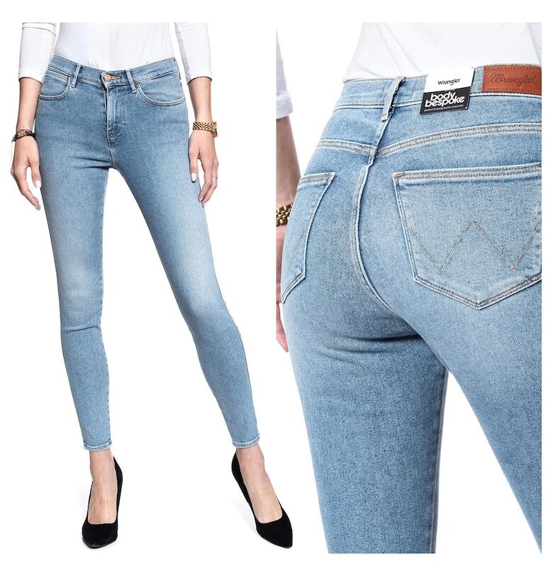 Дамски дънки -  High Skinny - 10620-184 - Памучни - Дълги - Petite - Дънкови - W24-L32 US - Сини Wrangler
