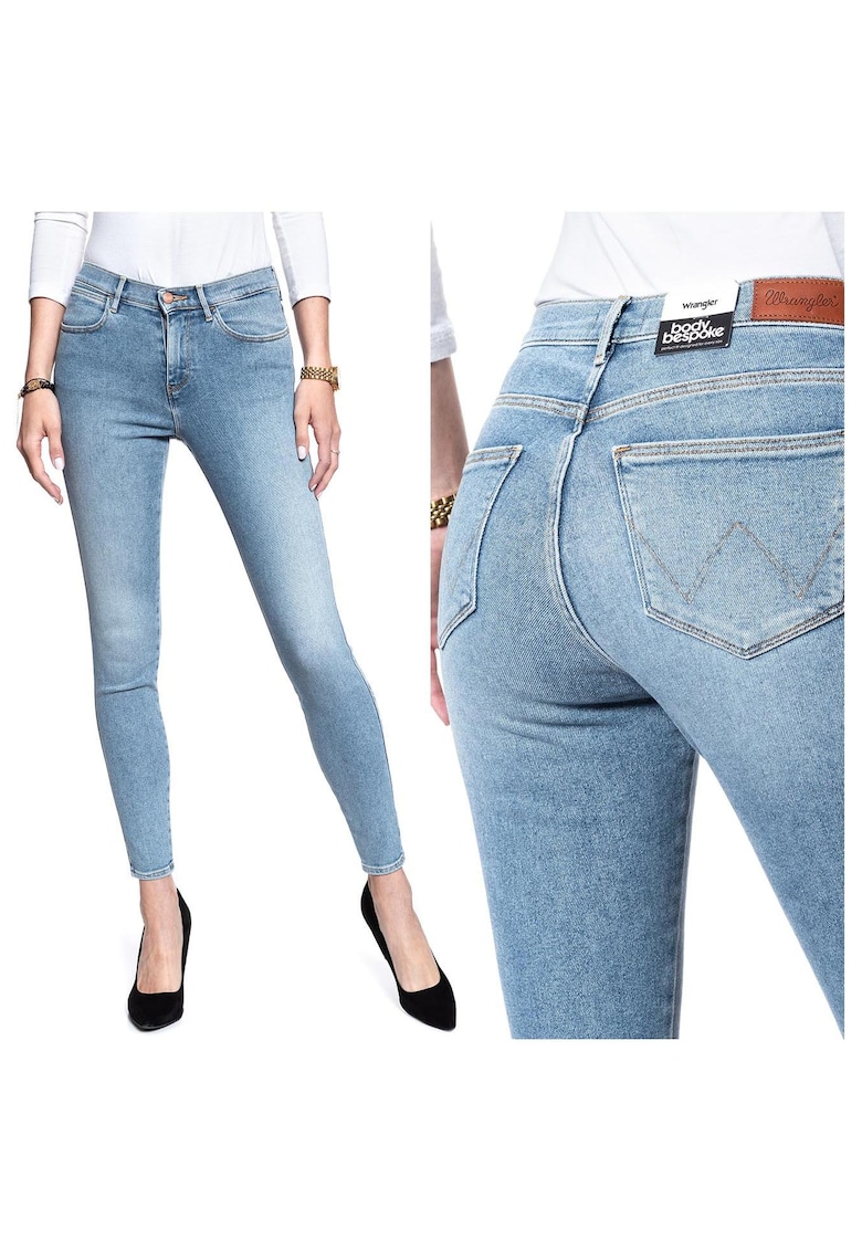 Дамски дънки - High Skinny - 10620-184 - Памучни - Дълги - Petite - Дънкови - W24-L32 US - Сини Wrangler